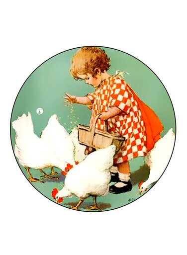 Vintage Art Printed Fridge Magnet Multicolour