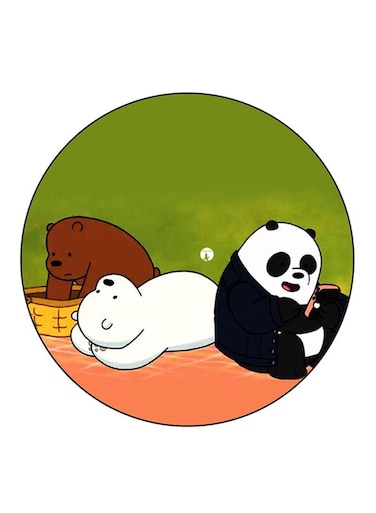 We Bare Bears Printed Fridge Magnet Multicolour