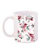 Floral Printed Coffee Mug White/Pink/Green 11ounce