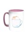 Cup Of Coffee In A Foam Printed Mug Pink/White 11ounce
