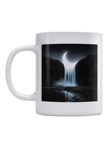 Half Moon Printed Mug White/Black/Grey