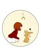 Girl Printed Fridge Magnet Multicolour