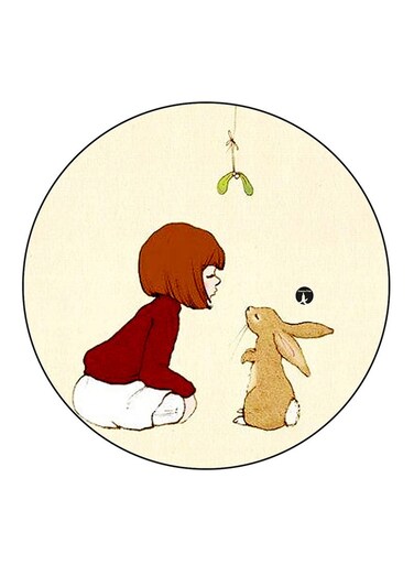 Girl Printed Fridge Magnet Multicolour