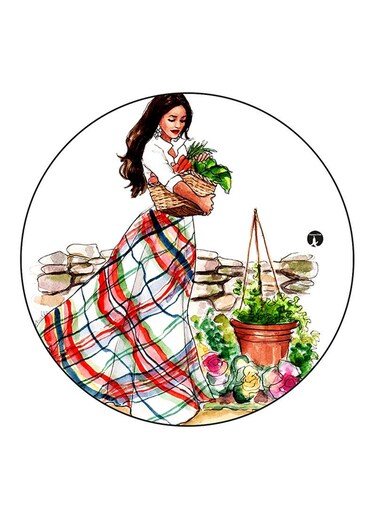 A Woman Printed Fridge Magnet Multicolour