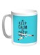 Keep Calm And Diet Printed Coffee Mug Blue/White/Black 11ounce