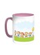Happy Eid Printed Coffee Mug Pink/White 11ounce