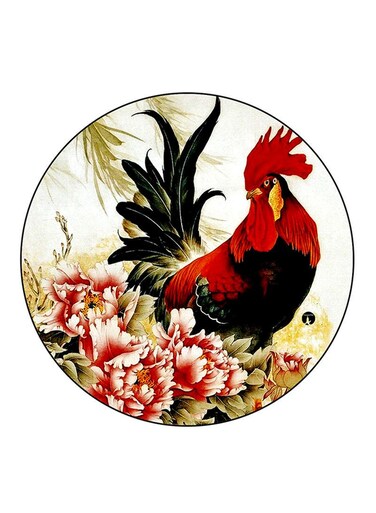 Rooster Printed Fridge Magnet Multicolour