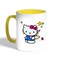Hello Kitty Printed Coffee Mug, Yellow 11 Ounce