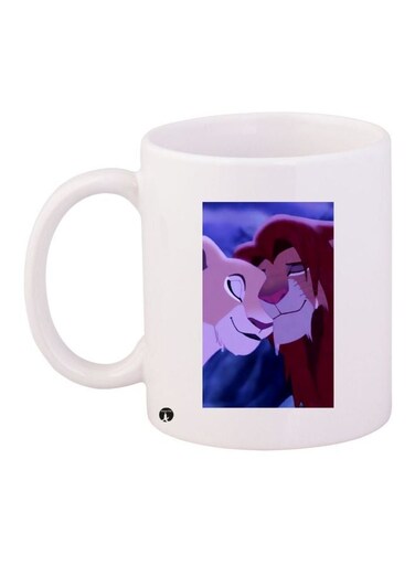 The Lion King Printed Coffee Mug White/Purple/Brown 11ounce