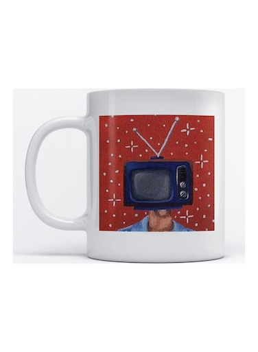 Mug T.V For Coffee And Tea White