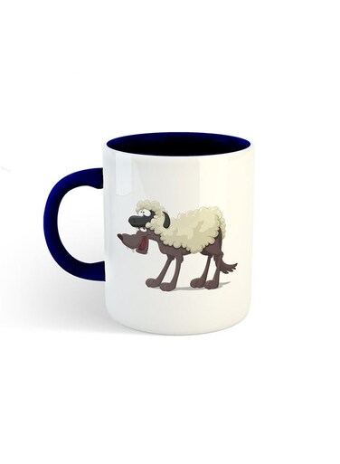 Eid Al-Adha Sheep Printed Mug White/Navy