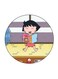 Anime Chibi Maruko Chan Printed Fridge Magnet Multicolour