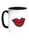 Smiling Lips Printed Coffee Mug White/Black 11ounce