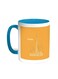 Abstract Drawing - Dubai Towers Printed Coffee Mug Turquoise/White 11ounce