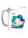 Mothers Day Printed Coffee Mug White/Blue/Green 325ml