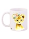 Lion Cub Printed Coffee Mug White/Yellow/Green 11ounce
