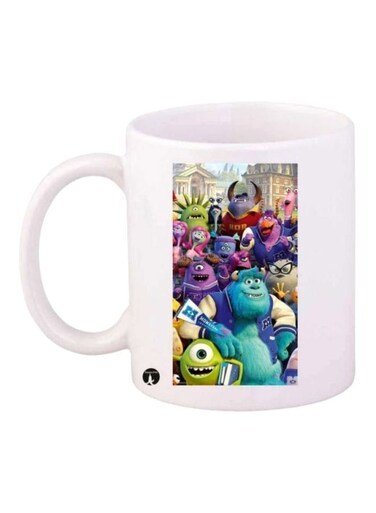Monsters Inc Printed Coffee Mug White/Green/Red