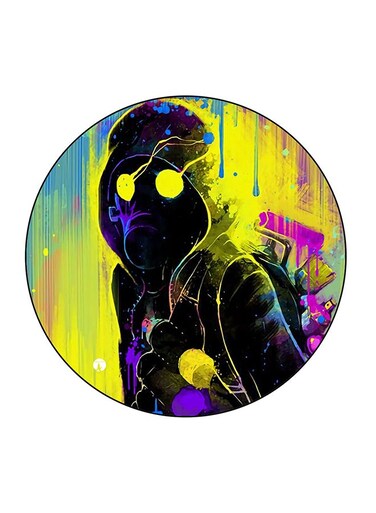 Abstract Printed Fridge Magnet Multicolour 5.5 x 5.5cm