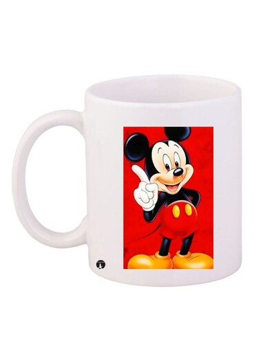 Mickey Mouse Printed Coffee Mug White/Red/Black