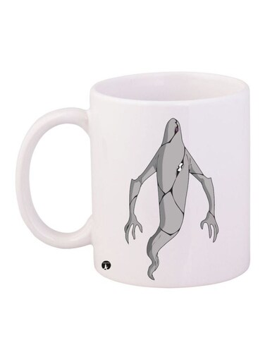 Ghostfreak Printed Ceramic Coffee Mug White/Grey 11ounce