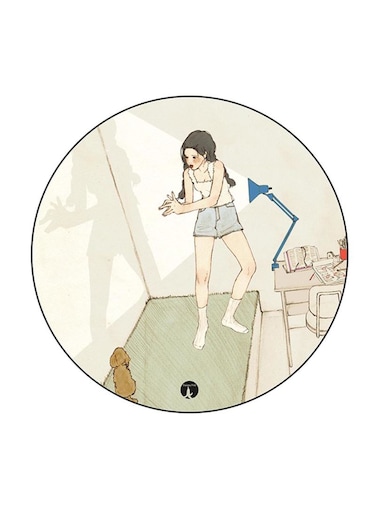 Girl Printed Fridge Magnet Round Multicolour