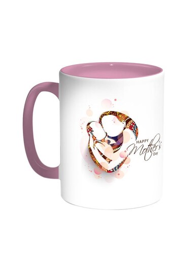 Happy Mother's Day Printed Coffee Mug Pink/White 11ounce