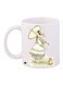 Vintage Woman Printed Coffee Mug White/Beige/Green 11ounce
