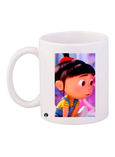 Agnes Printed Coffee Mug White/Beige/Blue 11ounce