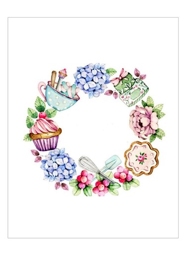 Printed Decorative Plate Multicolour 15 x 20cm