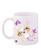 Digimon Printed Mug White/Yellow/Purple 12ounce