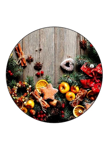 Food Printed Fridge Magnet Round Multicolour