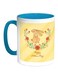 Happy Mothers Day Printed Coffe Mug White/Turquoise/Yellow