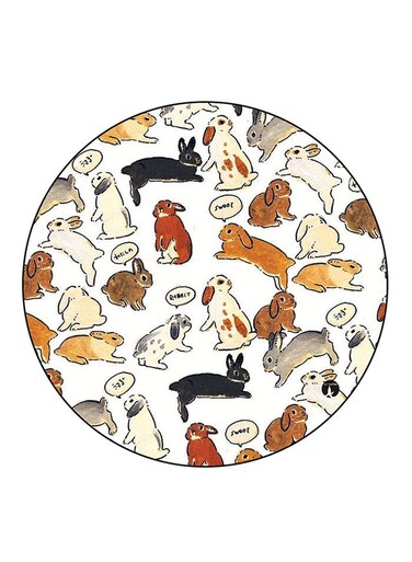 Rabbits Printed Fridge Magnet Multicolour