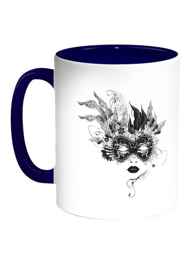 Fancy Dress Costume Printed Coffee Mug White/Blue 11ounce