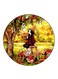 A Girl Printed Fridge Magnet Multicolour