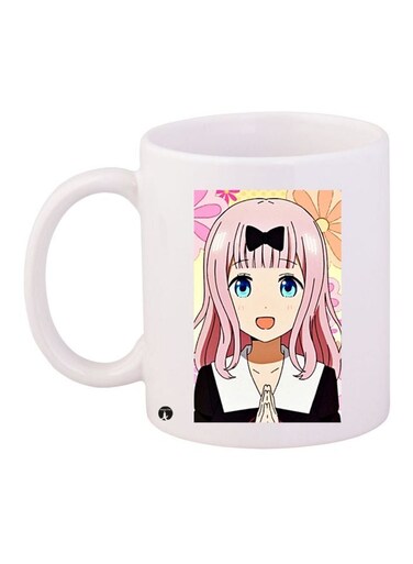 Anime Printed Coffee Mug White/Beige/Pink