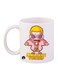 Anime One Piece Printed Mug White/Pink/Yellow 12ounce