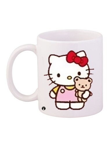 Hello Kitty Printed Coffee Mug White/Pink/Red