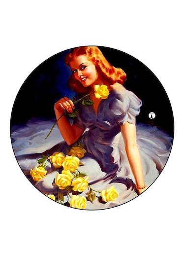 Vintage Art Printed Fridge Magnet Multicolour