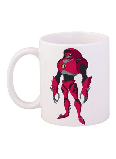 Cartoon Printed Coffee Mug White/Red/Black 11ounce
