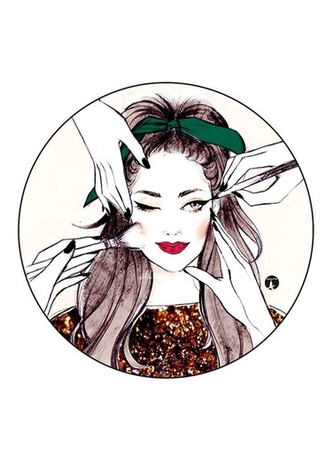 Woman Printed Fridge Magnet Multicolour