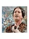 Umm Kulthum MDF Wall Painting Multicolour 30x30centimeter