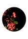Flower Printed Fridge Magnet Black/Red/Green 5.5cm
