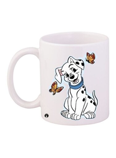 Dalmatian Printed Coffee Mug White/Black/Brown