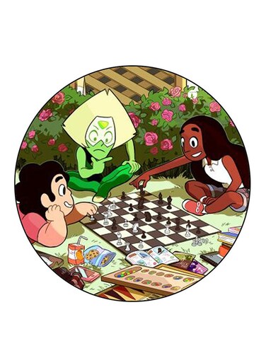 Steven Universe Printed Fridge Magnet Round Multicolour