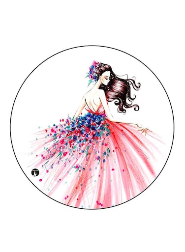A Woman Printed Fridge Magnet Multicolour