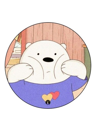 We Bare Bears Printed Fridge Magnet White/Purple/Brown