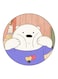 We Bare Bears Printed Fridge Magnet White/Purple/Brown