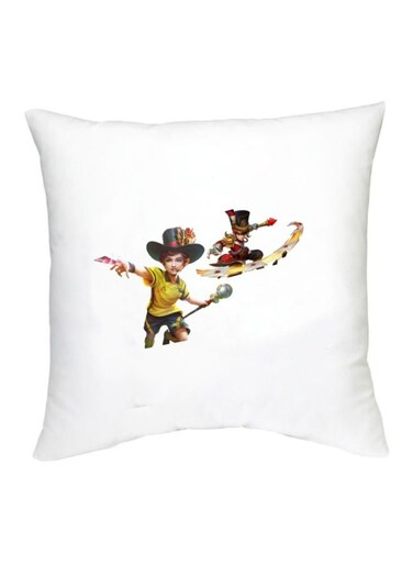 Mobile Legends Character Printed Cushion White/Yellow/Red 16x16inch