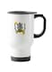 Printed Stainless Steel Travel Mug White 13centimeter